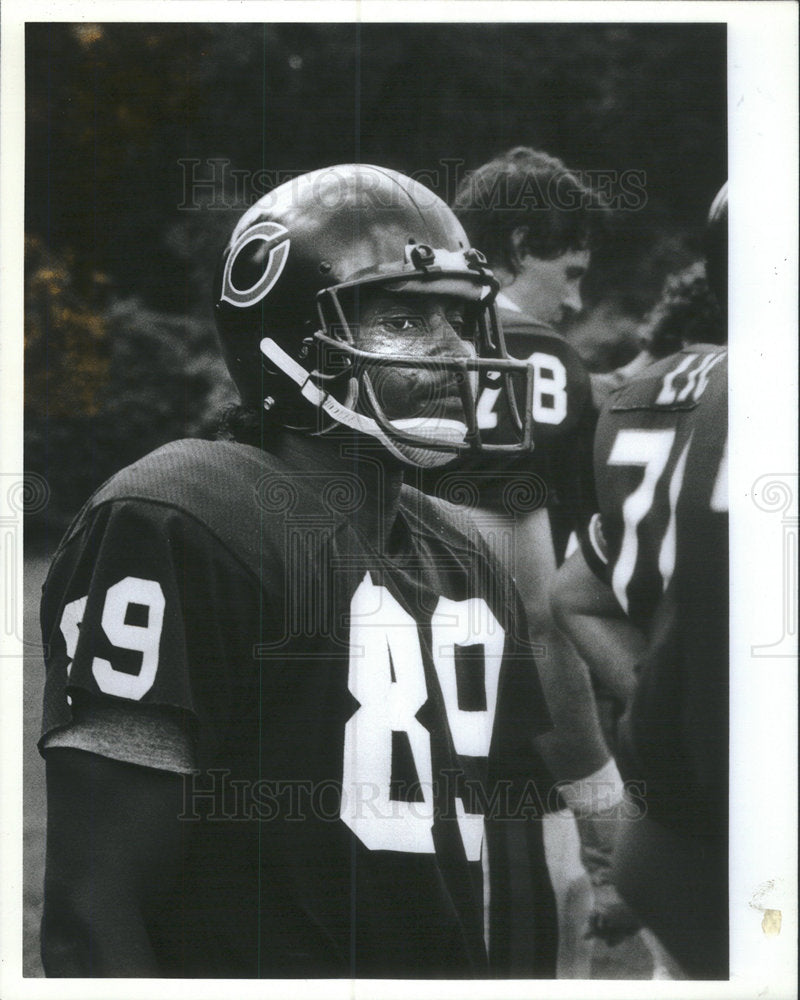 1982 Press Photo JAMES SCOTT FOOTBALL PLAYER BEAR JERSEY - Historic Images