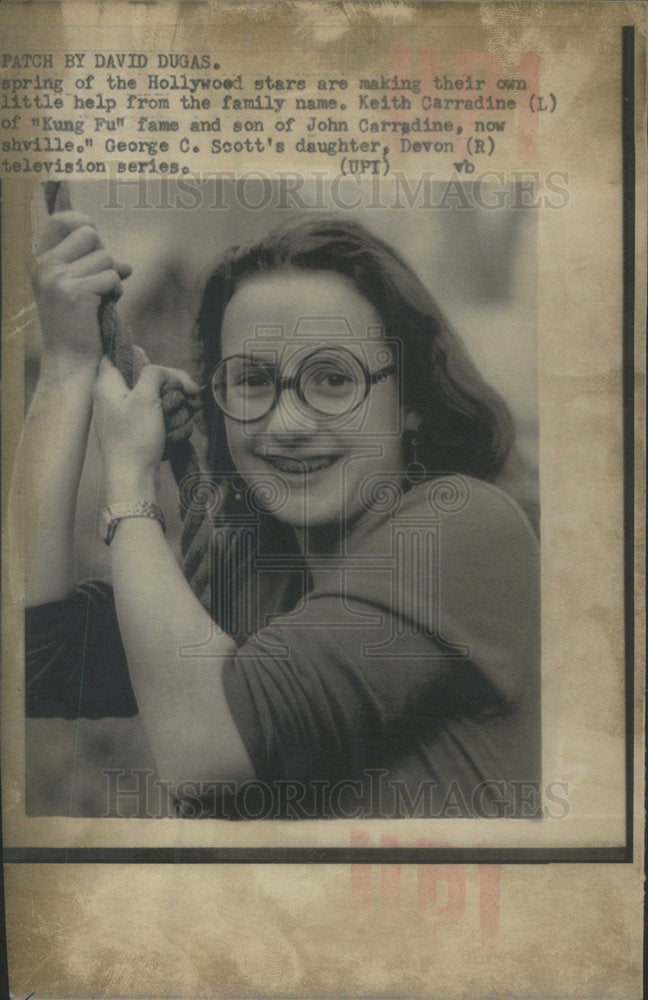 1975 Press Photo DEVON SCOTT AMERICAN ACTRESS - Historic Images