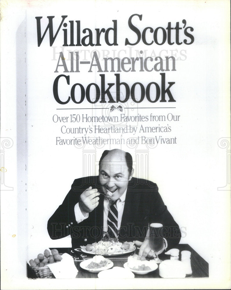 1986 Press Photo WILLARD SCOTT AMERICAN MEDIA PERSONALITY AUTHOR - Historic Images