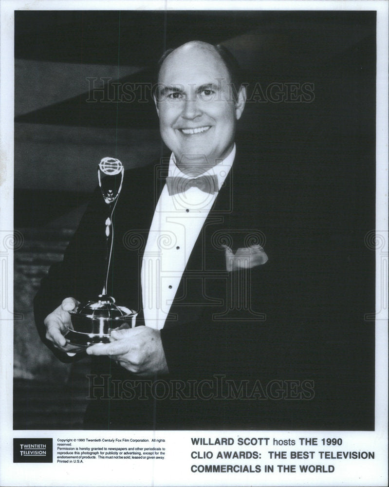 1990 Press Photo Willard Scott American Media Television Personality Host - Historic Images