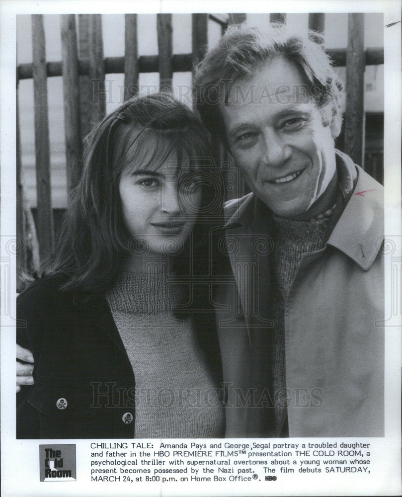 1984 Press Photo Amanda Pays George Segal HBO Premiere Film Cold Room Nazi Past - Historic Images