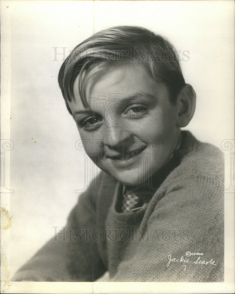 Press Photo Jackie Searl America Child Actor los Angeles Tom Sawyer Jackie Mitzi - Historic Images