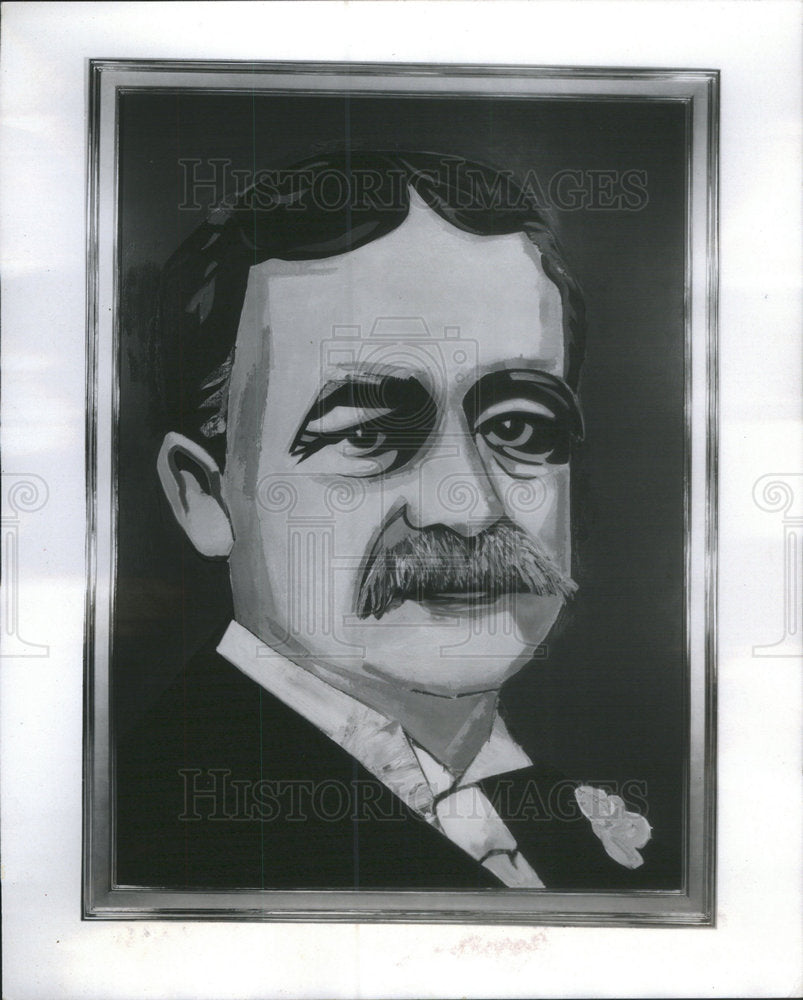 1971 Press Photo Black White Copy Foot Oil Paint Pioneer Environmentalist Mail - Historic Images