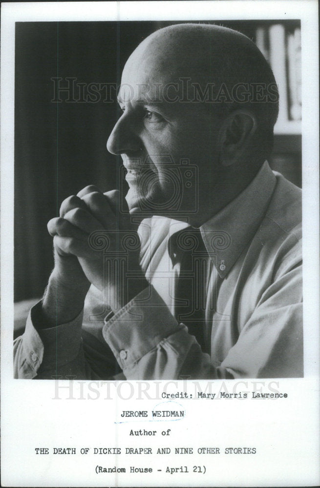 1965 Jerome Weidman Author of The Death of Dickie Draper  - Historic Images