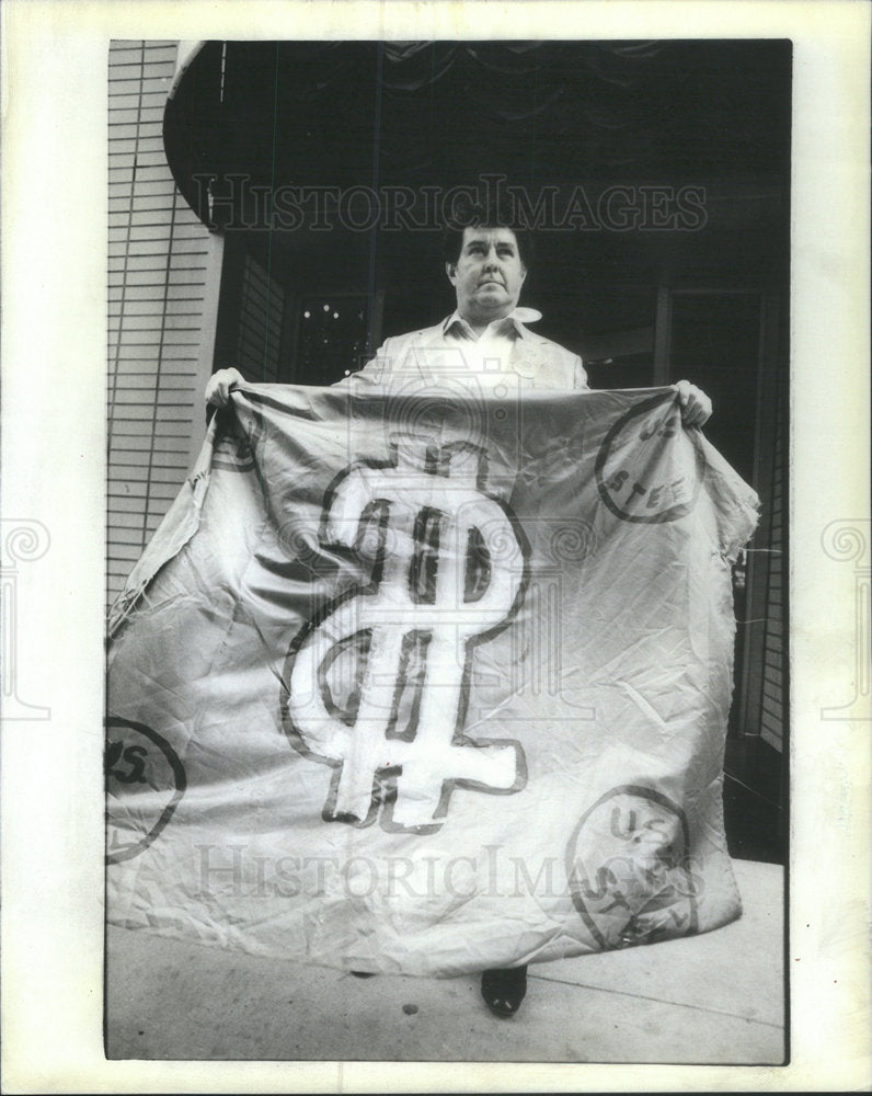 1983 Press Photo Union Official Ron Weisen United Steel Stockbrokers Meeting - Historic Images