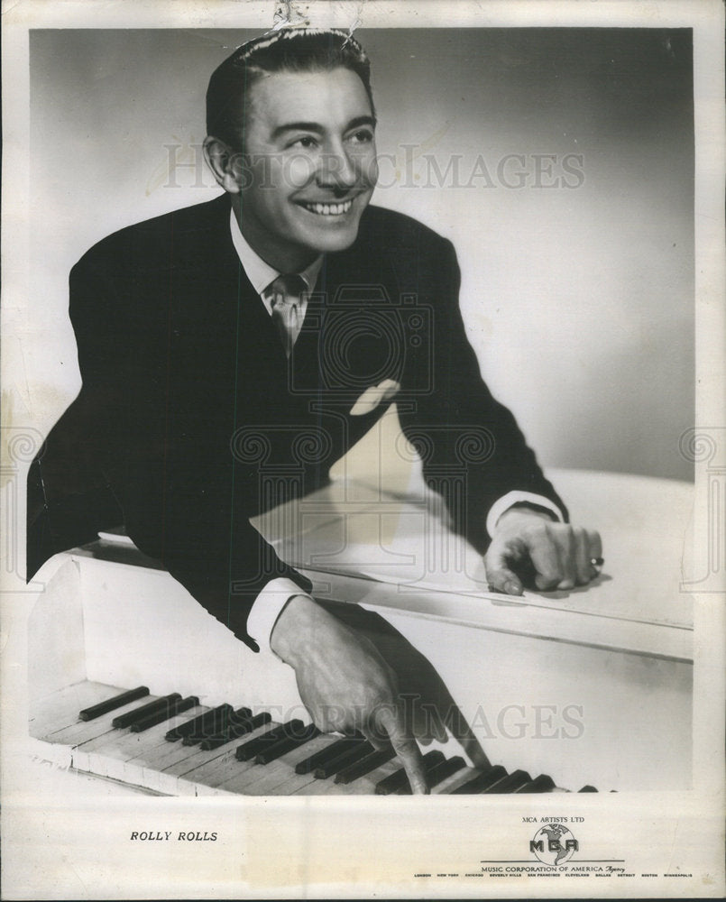 1952 Rolly Rolls French Pianist Humorist Literally Key Piano Scatter - Historic Images