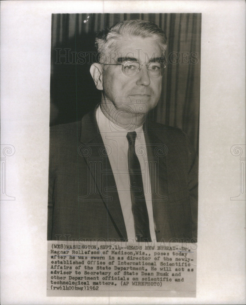 1962 Ragnar Rollefson director of the International Scientific Affai - Historic Images