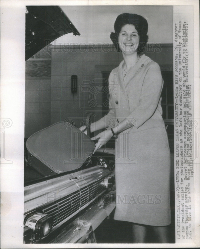 1964 Lynda Bird Johnson President Lyndon Johnson's Daughter - Historic Images