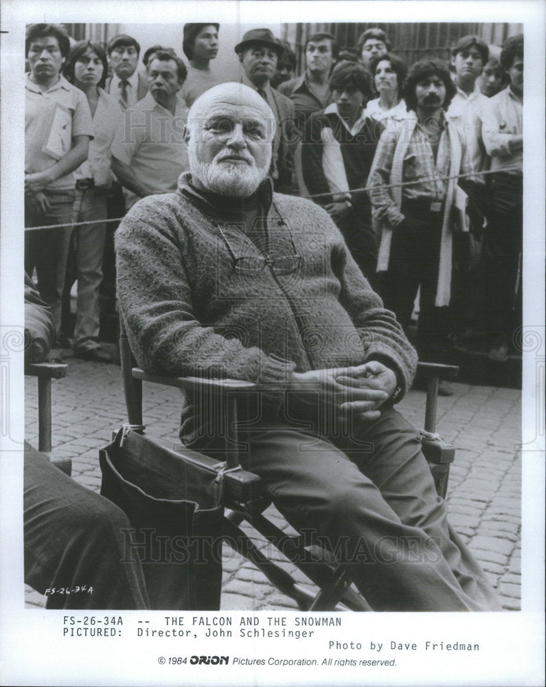 1985 Press Photo JOHN SCHLESINGER ENGLISH FILM STAGE DIRECTOR ACTOR - Historic Images