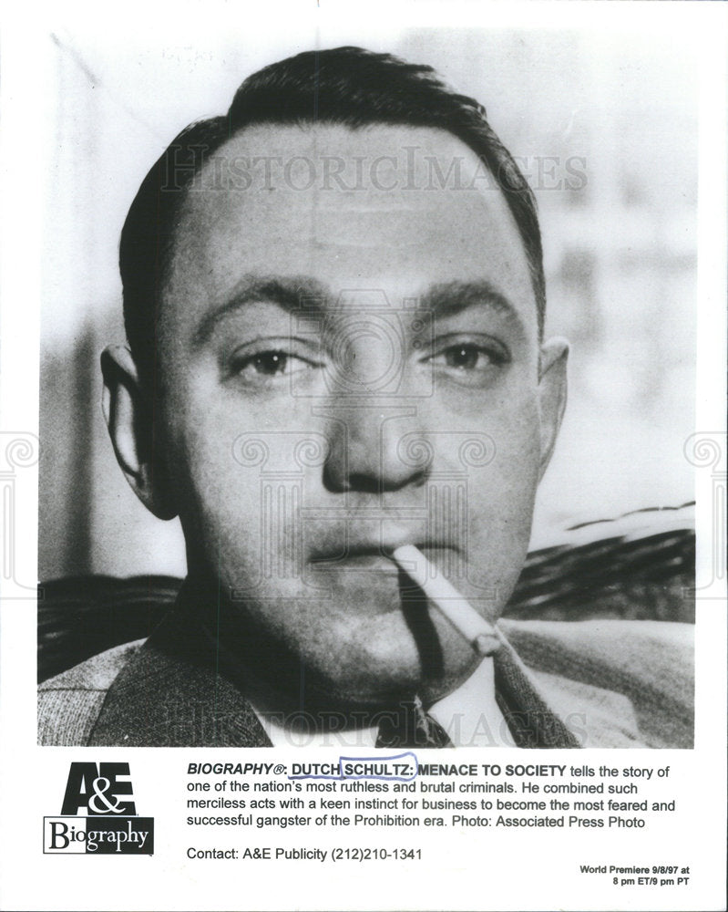 1997 Press Photo Biography Dutch Schultz : Menace to Society - RSC50805 - Historic Images