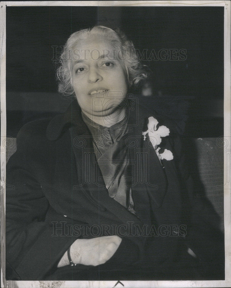 1949 Press Photo Madame Vijaya Lakshmi Pandit US India Chicago Minister Nehru - Historic Images