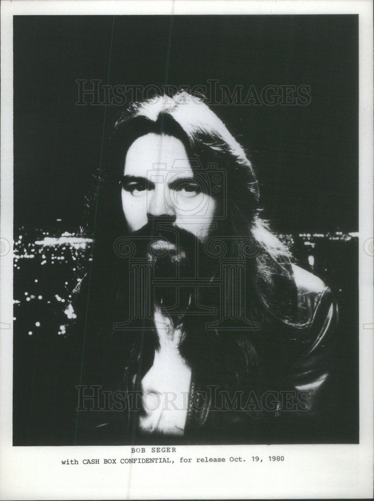 1980 Press Photo Bob Seger Cash Box Confidential Release - Historic Images