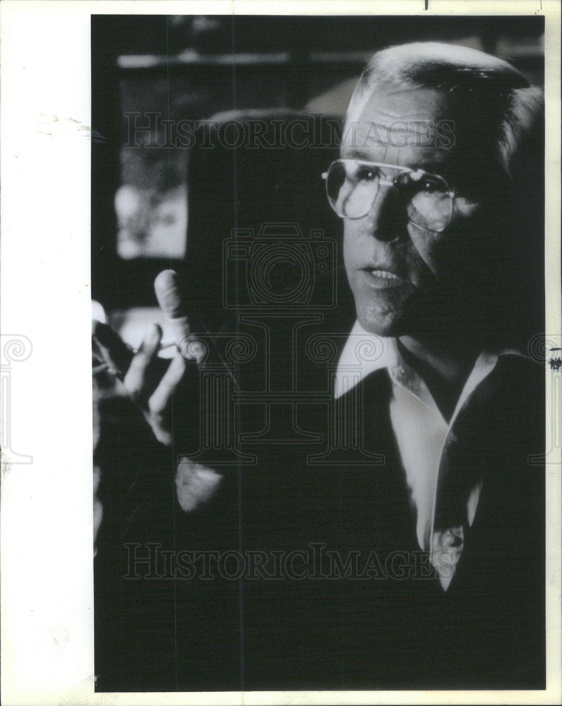 1984 Press Photo REV. ROBERT H. SCHULLER AMERICAN TELEVANGELIST PASTOR SPEAKER - Historic Images