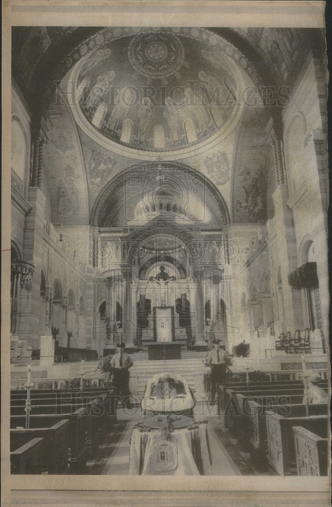 1967 Press Photo Joseph Cardinal Ritter St Louis Cathedral John Cody Solemn - Historic Images