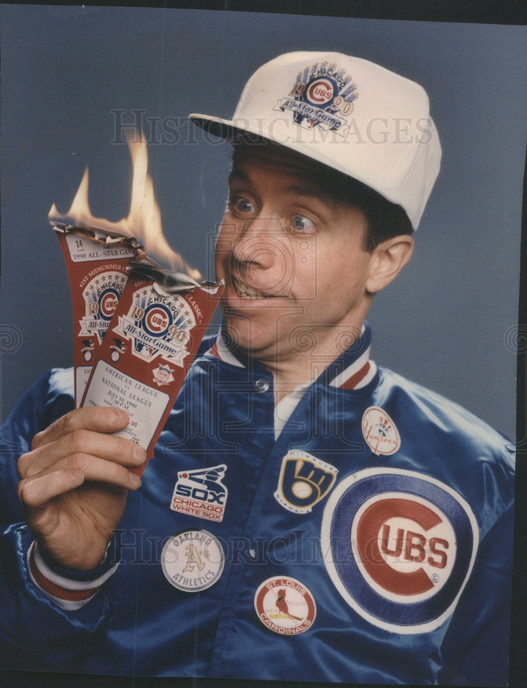 1990 Press Photo Tickets All Star Gama Wrigley Field Joel Bierig Sports History - Historic Images