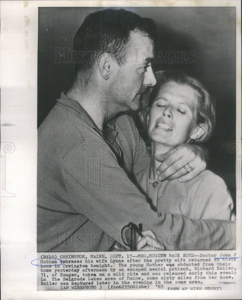 1965 Press Photo Doctor John McGinn wife Lynne Orrington tonight mental Richard - Historic Images