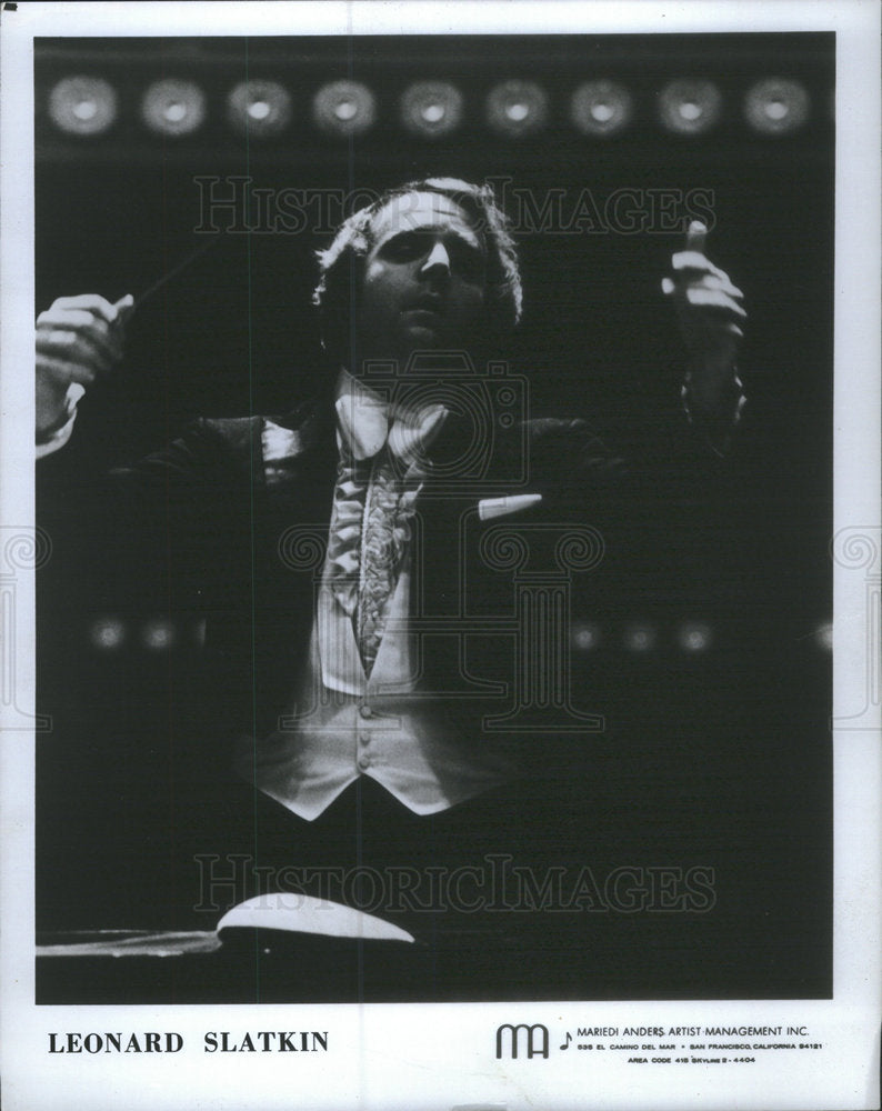 1977 Press Photo Leonard Edward Slatkin conductor composer Frederick Zlotkin - Historic Images