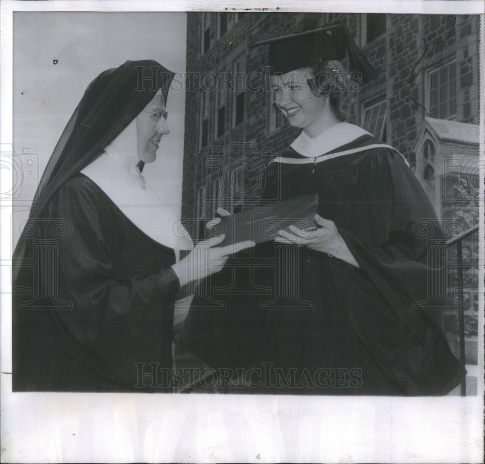 1962 Press Photo Sister Mary Alfred Noble Fontbonne College St. Louis President - Historic Images