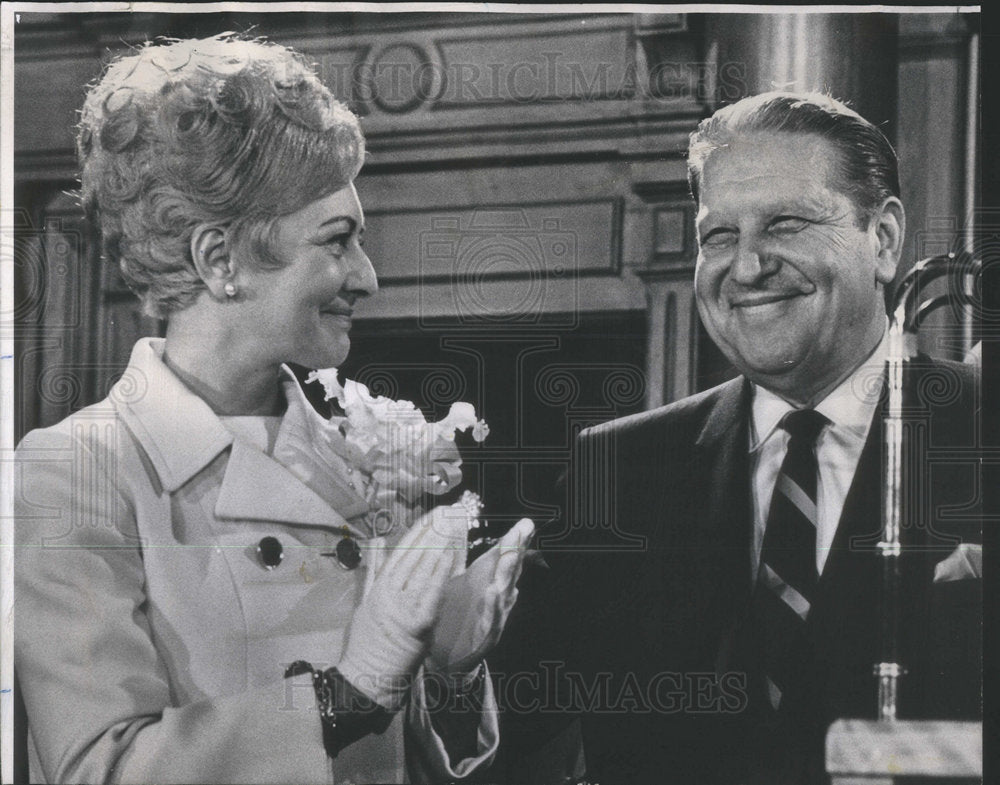 1968 Press Photo Samuel Shapiro Governor Illinois - Historic Images