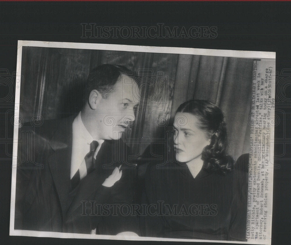 1949 Press Photo Actress Bellf - Historic Images