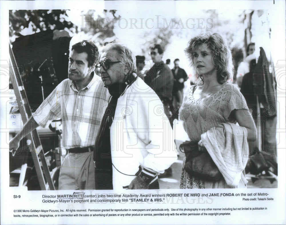 1990 Press Photo Martin Ritt Robert De Niro Jane Fonds In Stanley And Iris - Historic Images