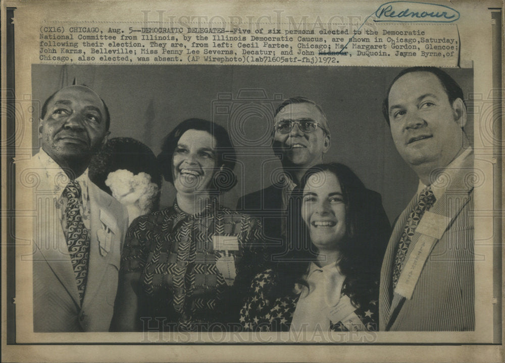 1972 Press Photo John Rednour Democratic National Committee - Historic Images