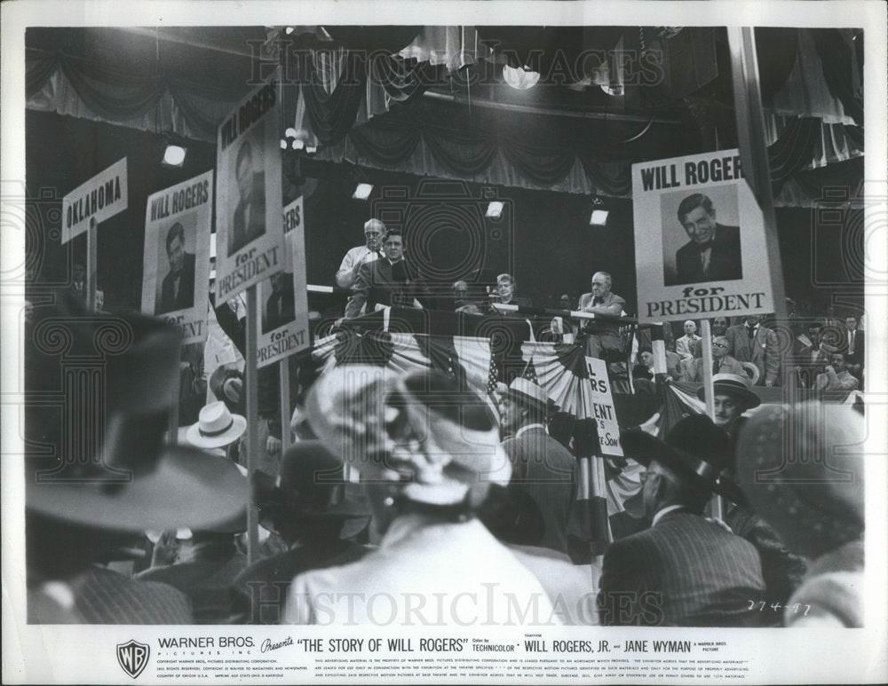 1952 Press Photo Will Rogers Story Movie Scene - Historic Images