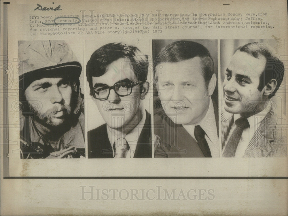 1972 Prize Winners Awarded Pultizer Prizes Monday Journalism Dave - Historic Images