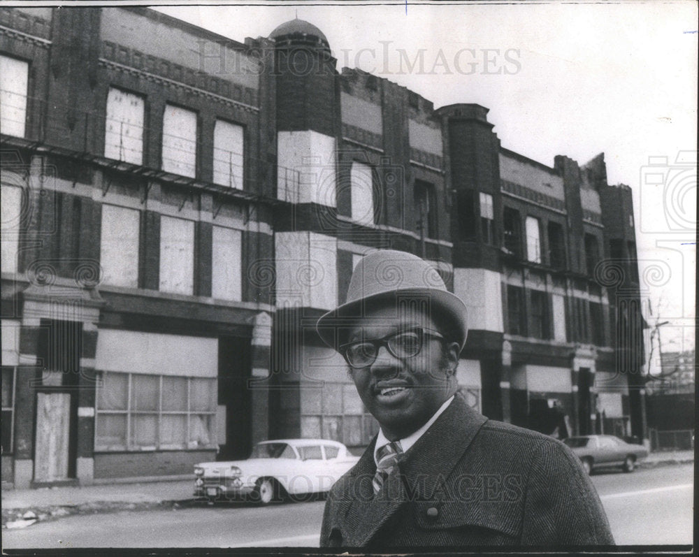 1990 Press Photo Dempsey Travis Author Returns To Develop Old Neighborhood - Historic Images