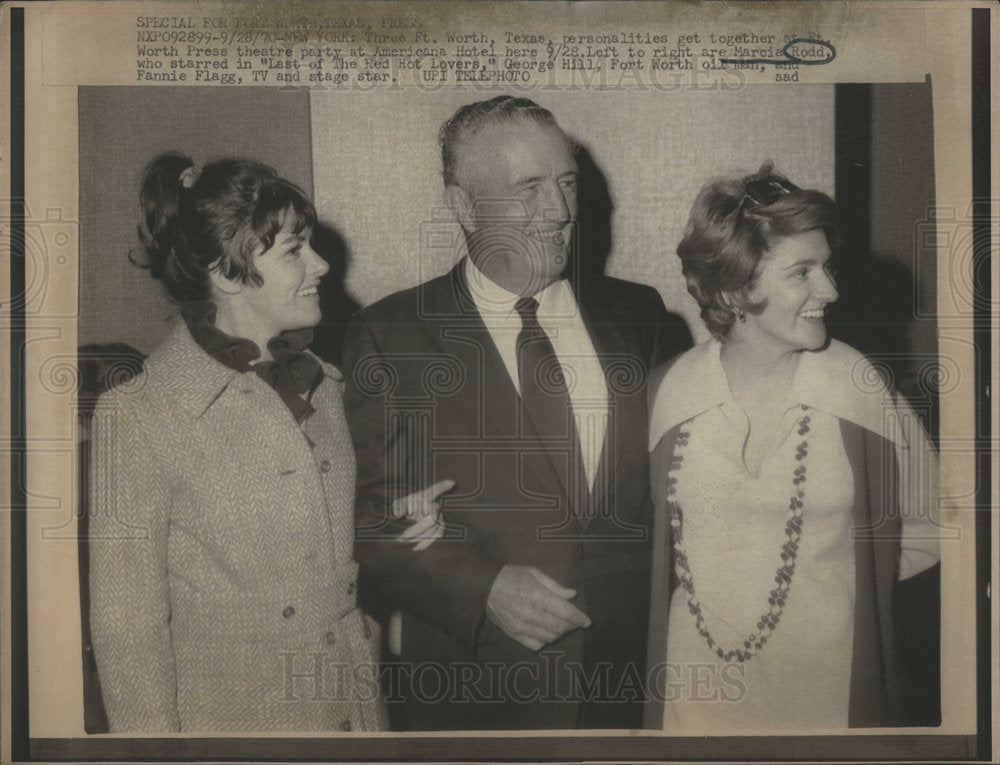 1970 Press Photo Marcia Rodd star of "Last of the Red Hot Lovers" with George Hi - Historic Images