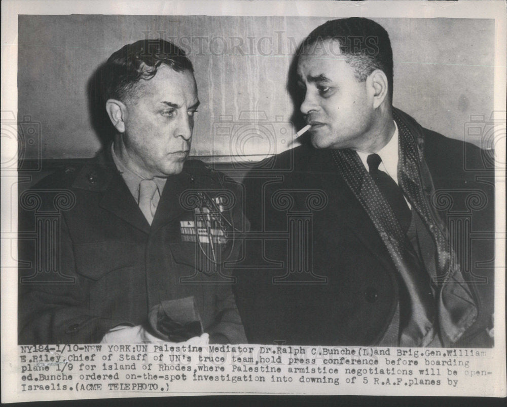 1949 DR. RALPH C. BUNCHE AMERICAN POLITICAL SCIENTIST DIPLOMAT - Historic Images