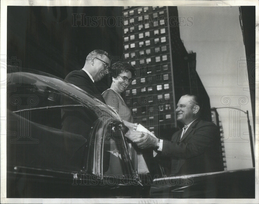 1963 Carl Thacker Grand Worthy President Mrs Cora Rigg Harry Kipke - Historic Images