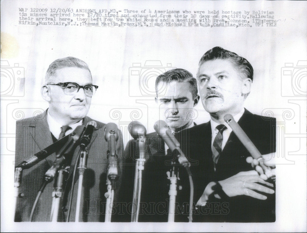 1963 Press Photo Pres. Johnson Berma Rifkin  Moutclair N.J. Thomas Martin - Historic Images