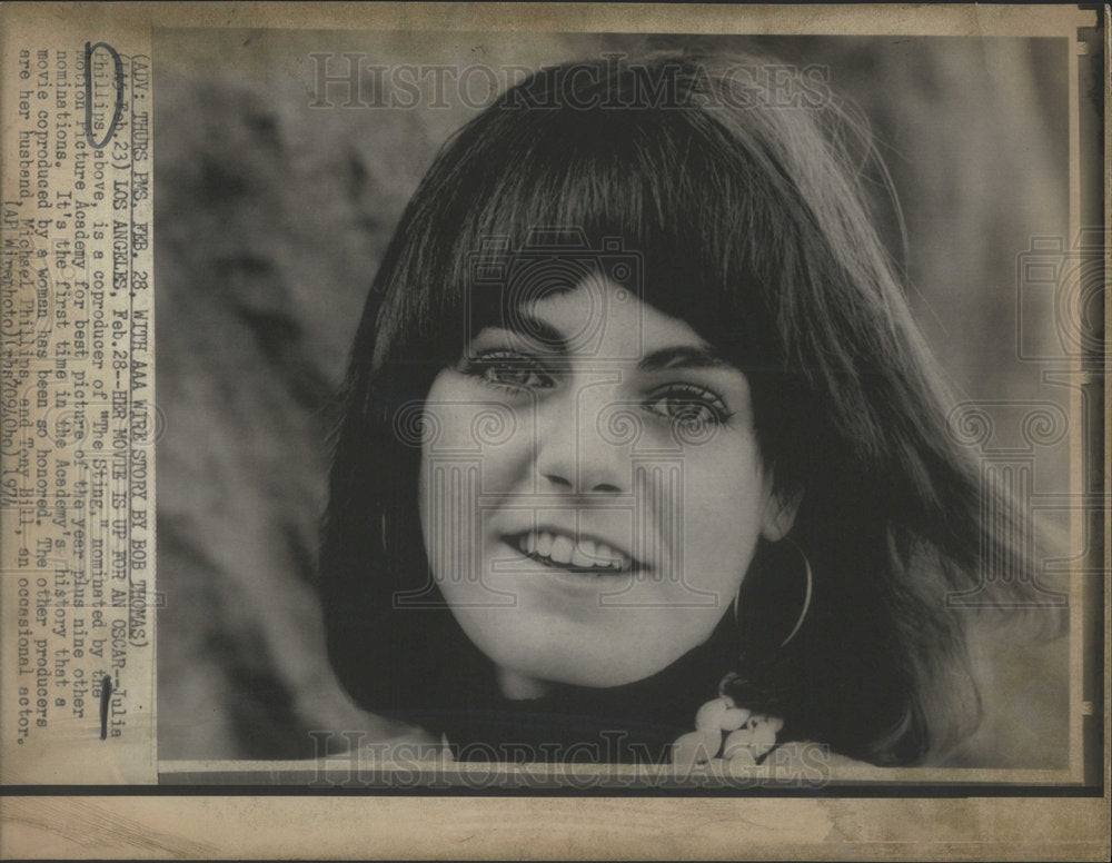 1974 Julia Phillips American Film Producer & Author - Historic Images