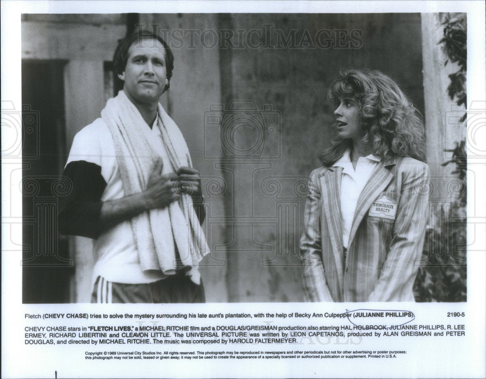 1989 Press Photo Cornelius Crane "Chevy" Chase American Comedian Writer - Historic Images