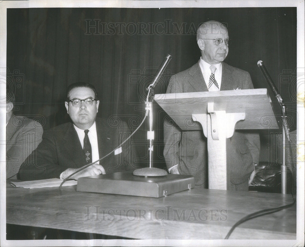 1954 Juvenile Delinquency Meeting Sheriff Lohman Chairman Roemer - Historic Images