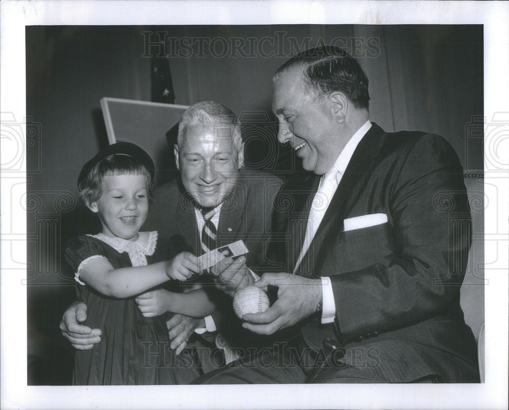 1963 Bud Rieman Chicago Baseball Committee Janice Martz Mayor Daley - Historic Images