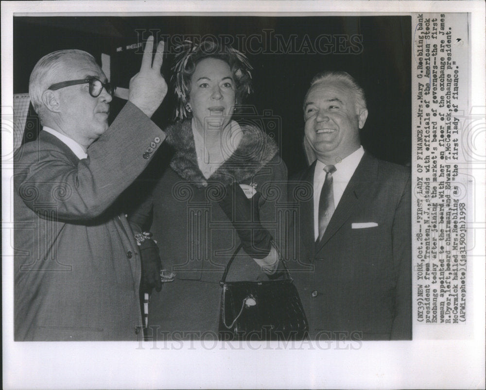 1958 Mrs. Mary G. Roebling, Bank President - Historic Images