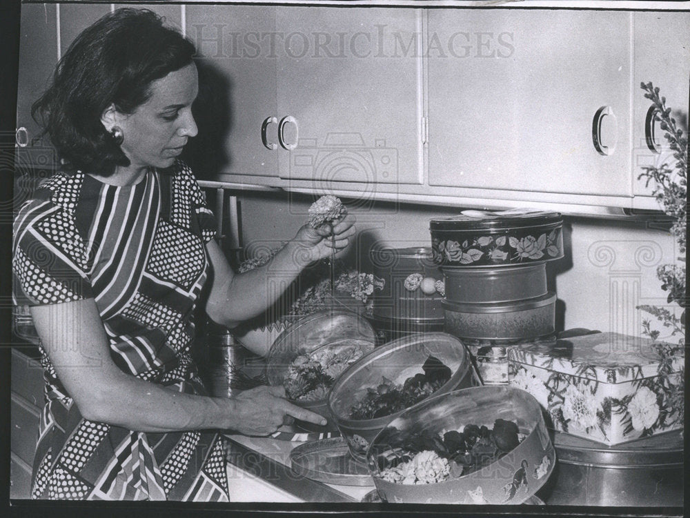 1972 Press Photo Mother dries many ptants. And Mrs, Davis Roenisch goes the rest - Historic Images