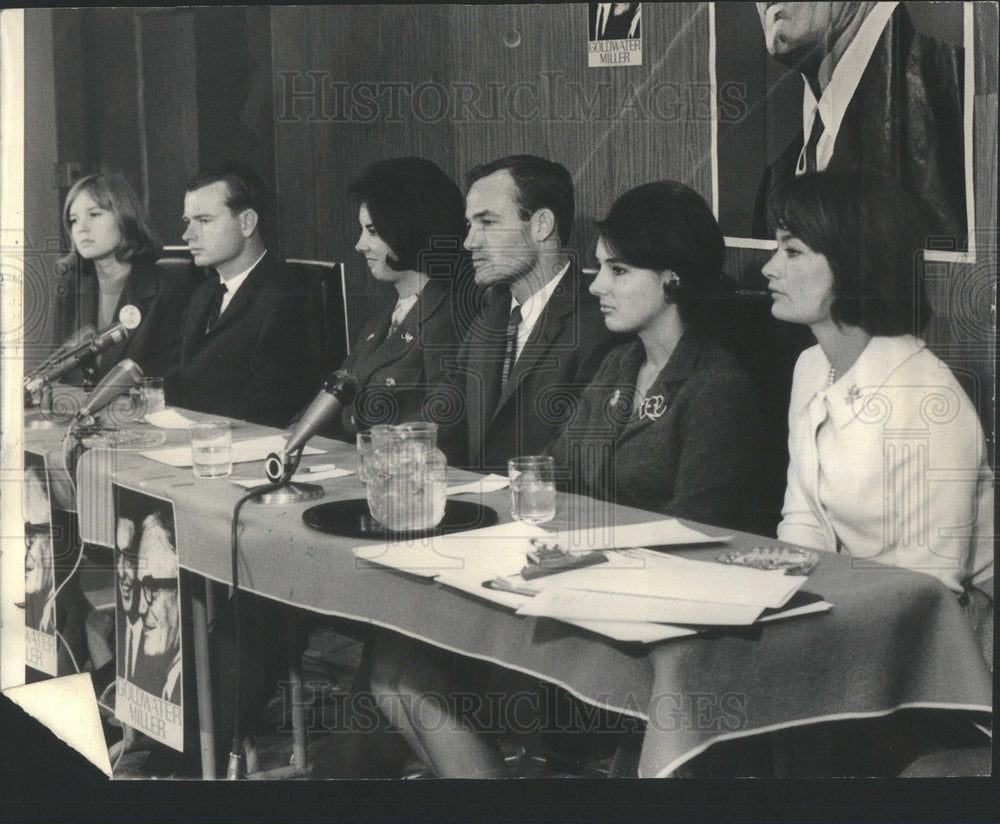 1964 Press Photo GOP Candidates Children press conference Percy Miller Goldwater - Historic Images