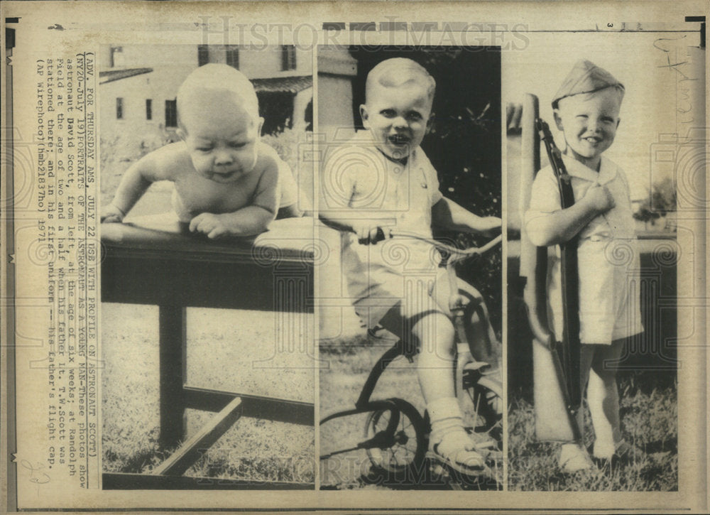 1971 Pictures of Astronaut David Scott From 6 Weeks to 2 1/2 yr old - Historic Images