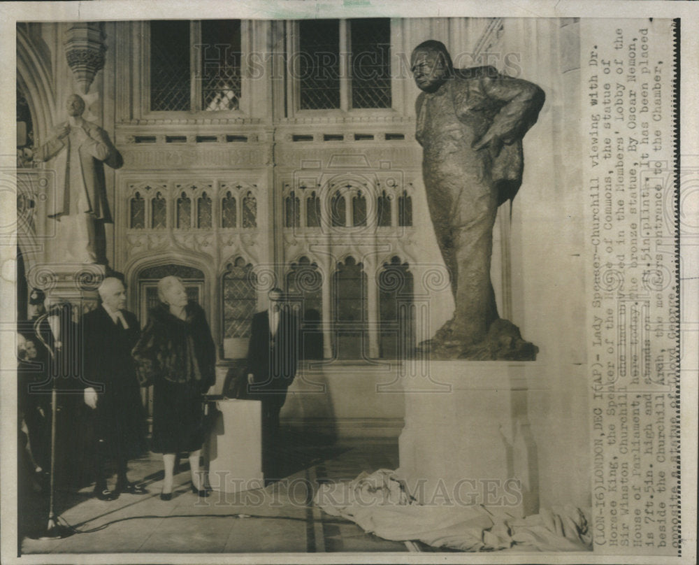 1969 Spencer Churchill Horace King View Statue Of Winston Churchill-Historic Images