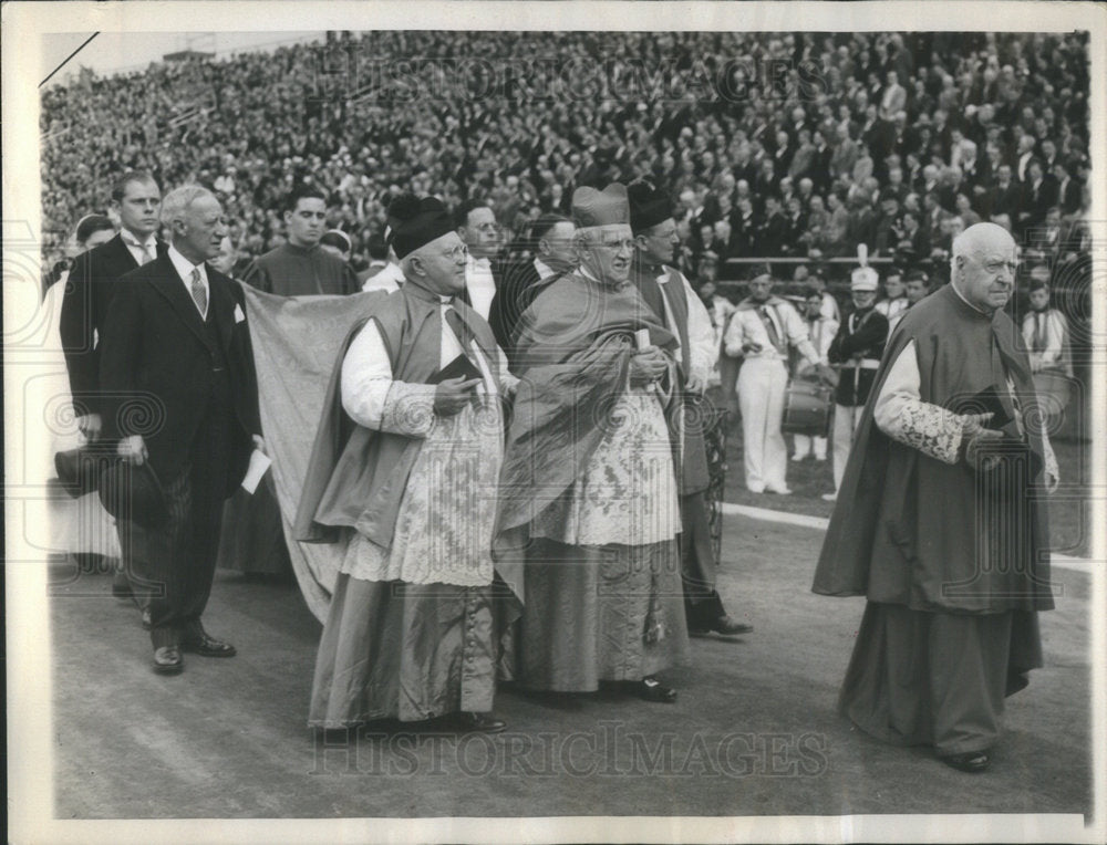 1936 Randalls Island Stadium Procession Final Session Holy Name - Historic Images