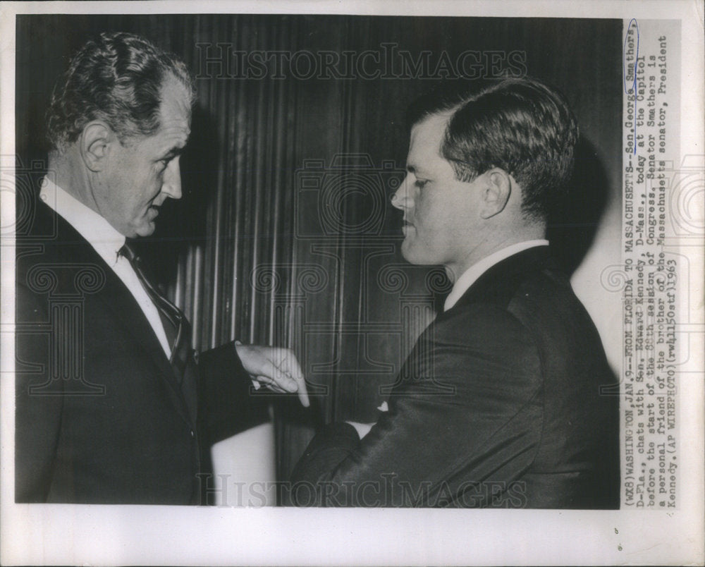 1963 United States Florida Senator George Smathers - Historic Images