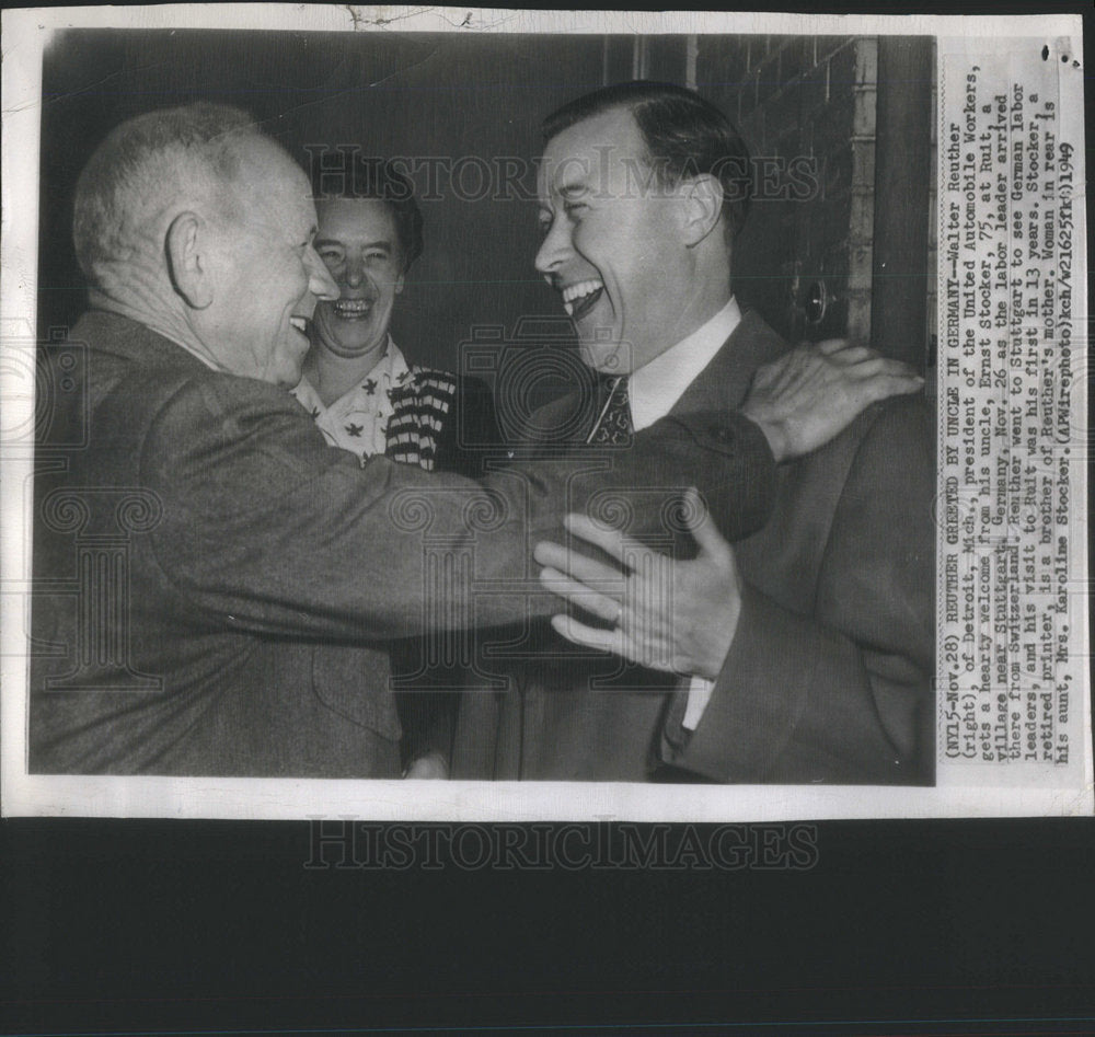 1949 Walter Reuther president United Automobile Workers uncle Ernst - Historic Images