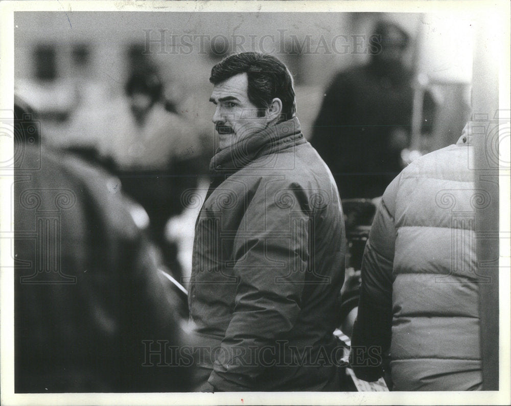 1986 Press Photo actor Burt Reynolds making Rent-a-Cop - Historic Images