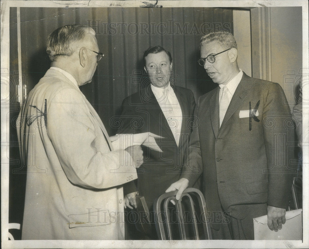 1957 UAW President Walter Reuther AFL-CIO Council Hayes Goldberg - Historic Images