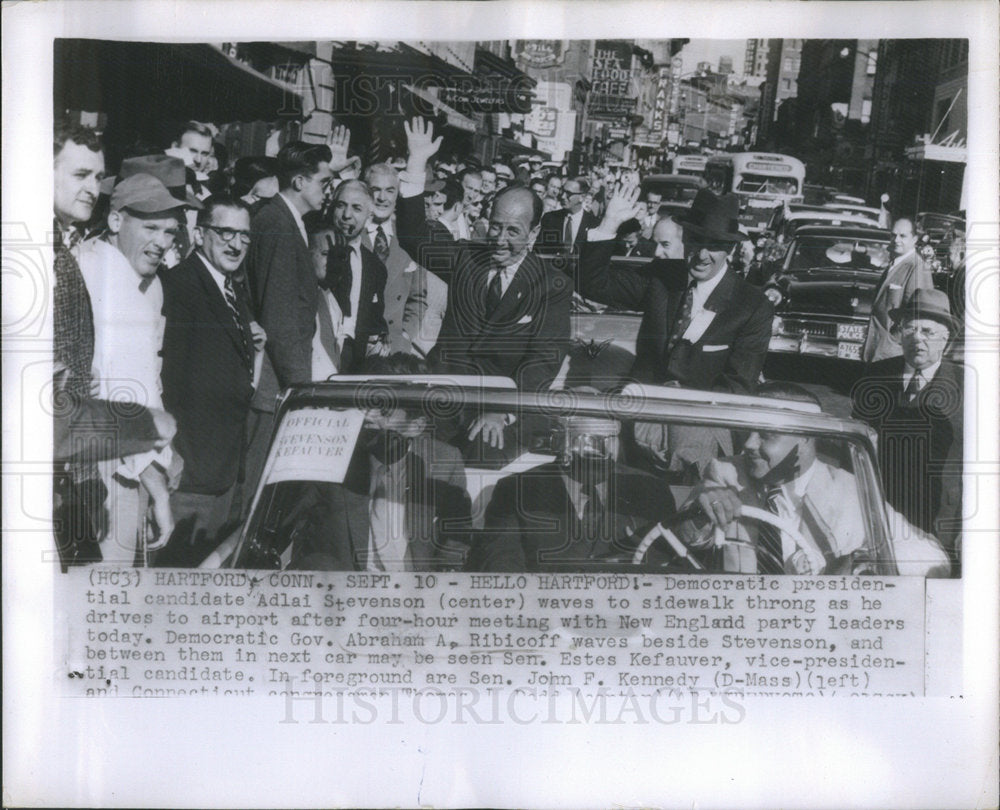 Press Photo Presidential Candidate Adlai Stevenson - Historic Images