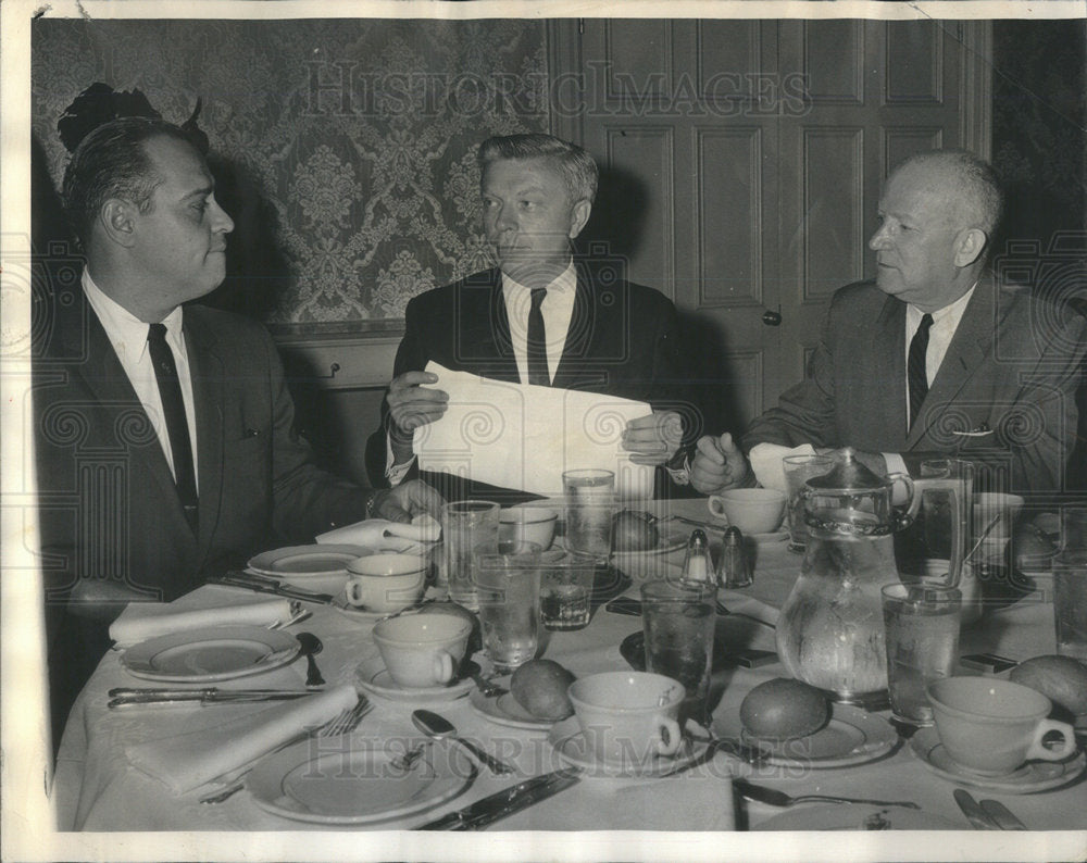 1965 Sy H. Rhein, Robert Sedlak, And Edward L. Wilson At Drake Hotel - Historic Images