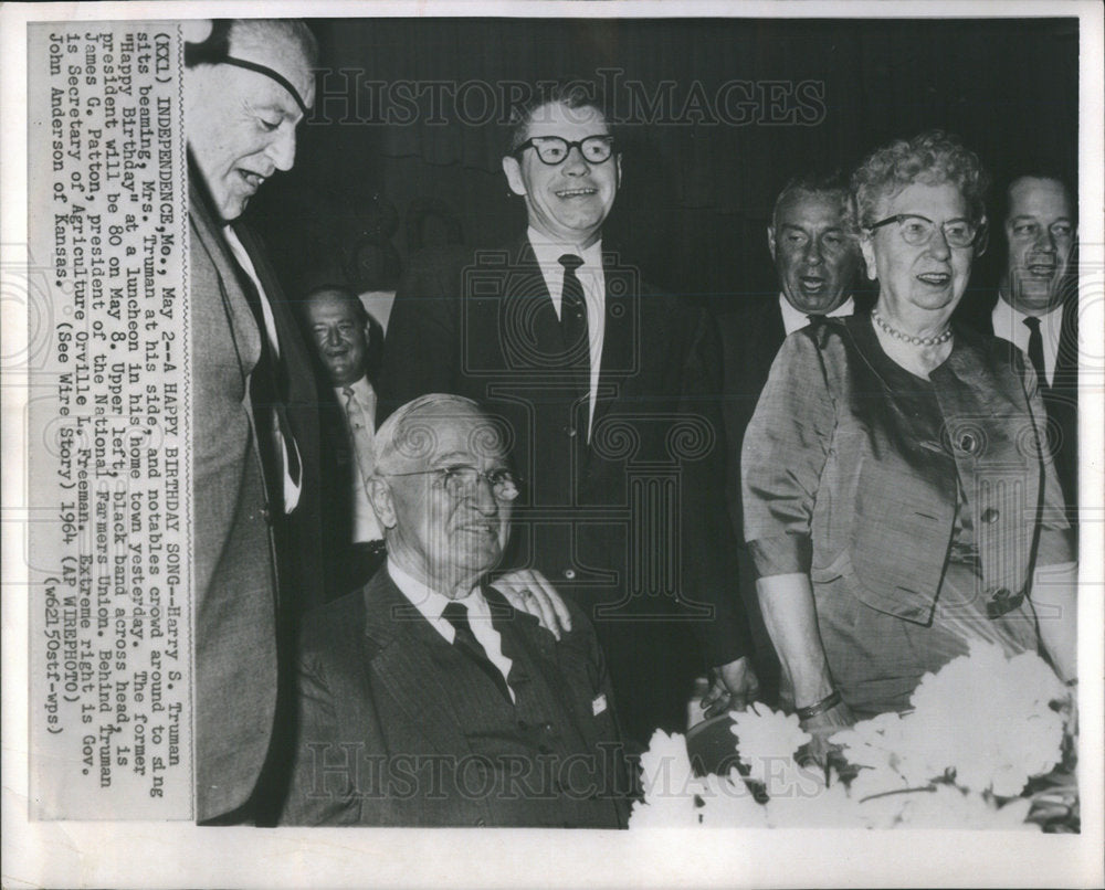 1964 President Truman's 80th Birthday With Wife And Friends - Historic Images